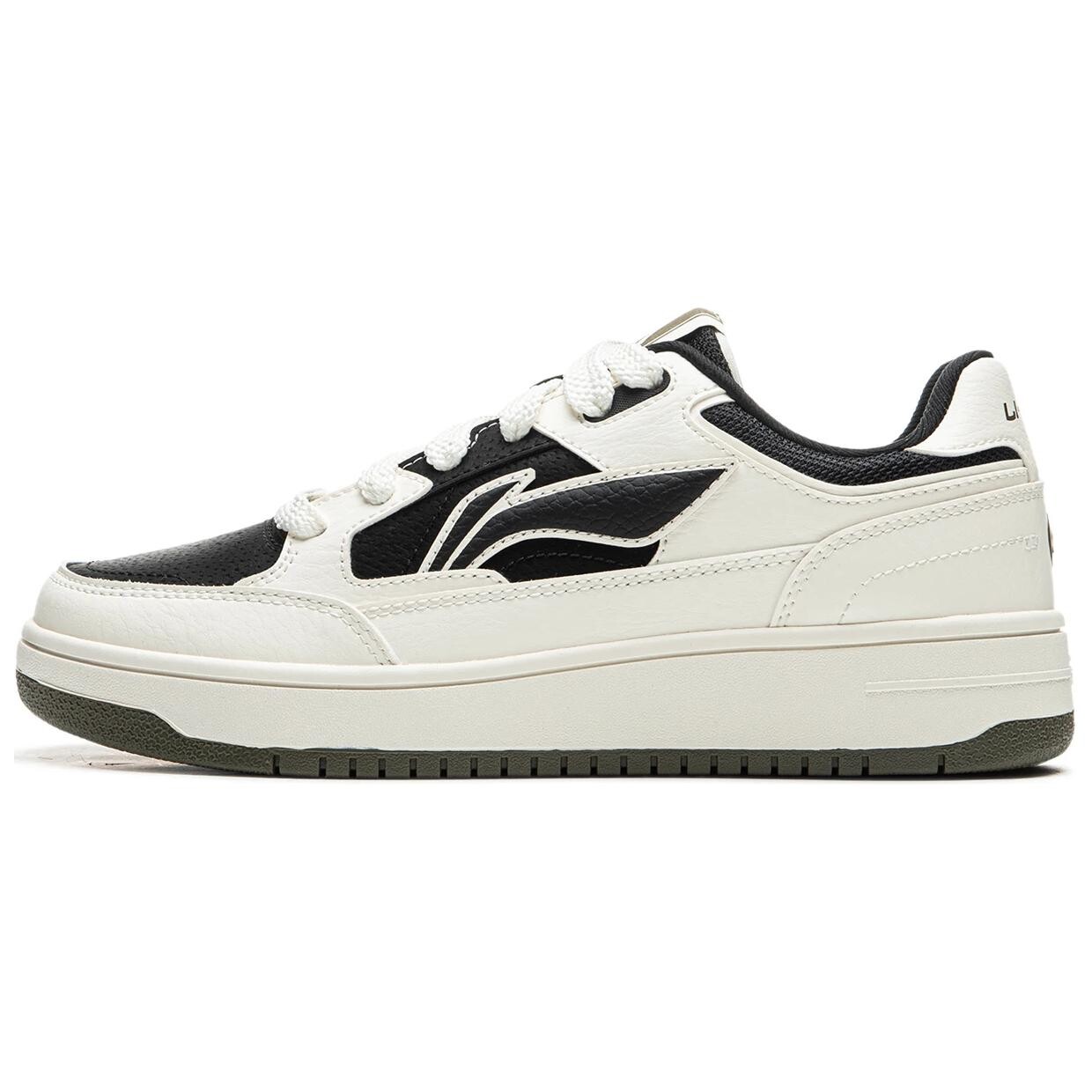 Кроссовки LINING Tianji Skateboarding Shoes Women's Low-top Cream/Black, черный