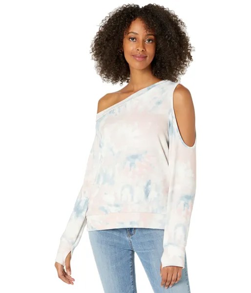Пуловер Michael Lauren, Link Long Sleeve Scoop Neck Off Shoulder Pullover Sweatshirt