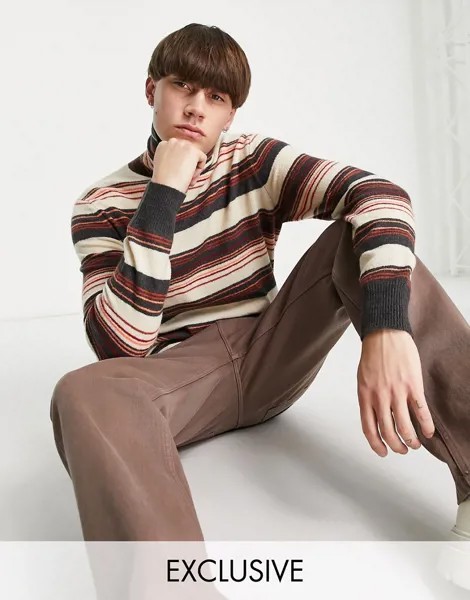 Водолазка в полоску Reclaimed Vintage Inspired-Разноцветный