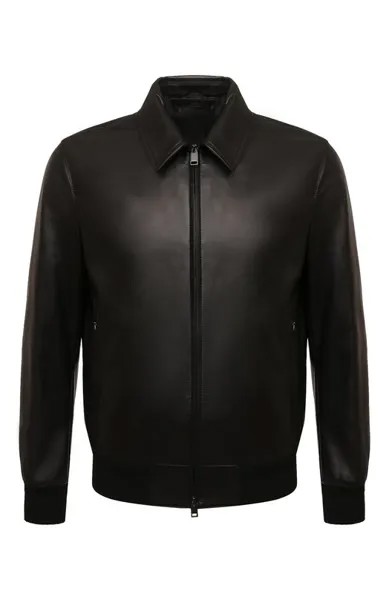 Кожаный бомбер Brioni