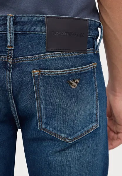 Прямые джинсы Emporio Armani, синий деним