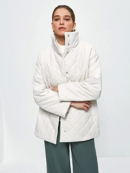 Кожаная куртка женская ZARINA 3122436136 бежевая M
