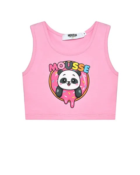 Топ, принт панда в пончике Mousse kids