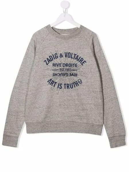 Zadig & Voltaire Kids толстовка с логотипом