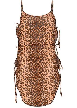 Agent Provocateur пляжное платье Kittie с леопардовым принтом