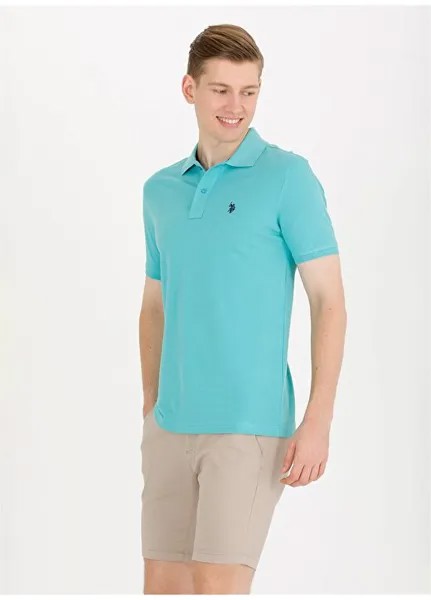 Мятная мужская футболка-поло GTP04IY023 U.S. Polo Assn., мятный