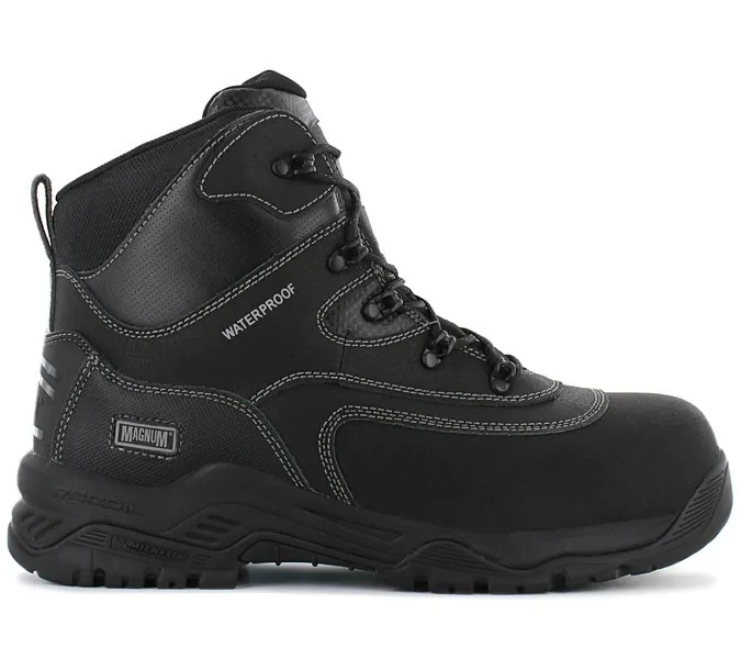 Ботинки MAGNUM Broadside 6.0 WP S3 - Водонепроницаемые - Мужская рабочая обувь Рабочие ботинки Защитные ботинки Кожа Черный M801552-021 ORIGINAL