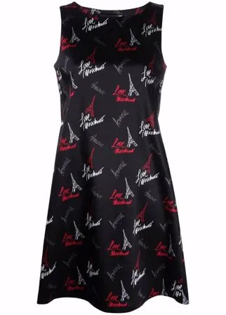 Love Moschino платье мини с принтом Eiffel Tower