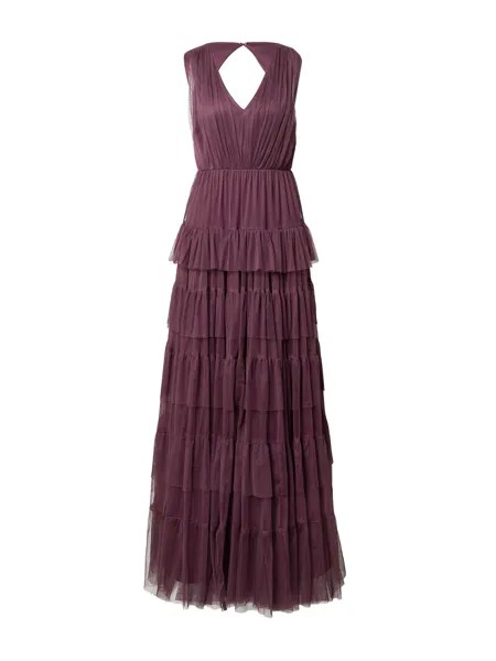 Вечернее платье Coast Tulle Tiered Maxi Dress, ягодный