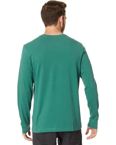 Футболка Life is Good Canoe Coin Long Sleeve Crusher Tee, цвет Spruce Green
