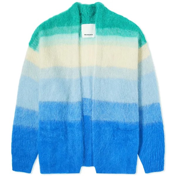 Кардиган Isabel Marant Danah Dip Dyed Mohair, зелено-голубой