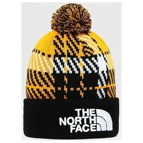 Шапка North Face Retro Pom Beanie Summit Gold/Heather