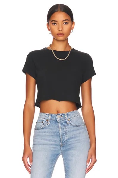 Футболка RE/DONE x Hanes Cropped 60's Slim, черный