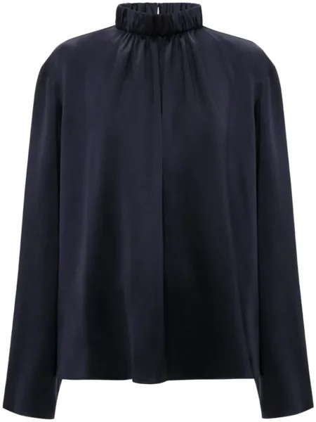 JW Anderson блузка с высоким воротником и сборками, синий