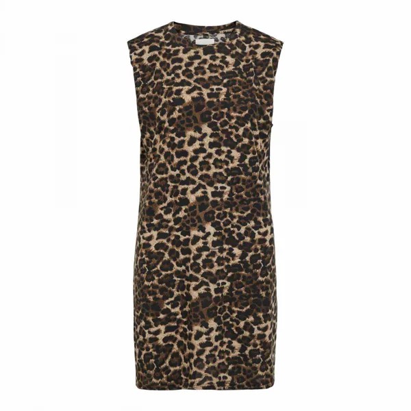 Женское леопардовое облегающее короткое платье VILA