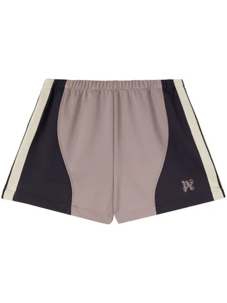 Palm Angels спортивные шорты в стиле колор-блок, фиолетовый