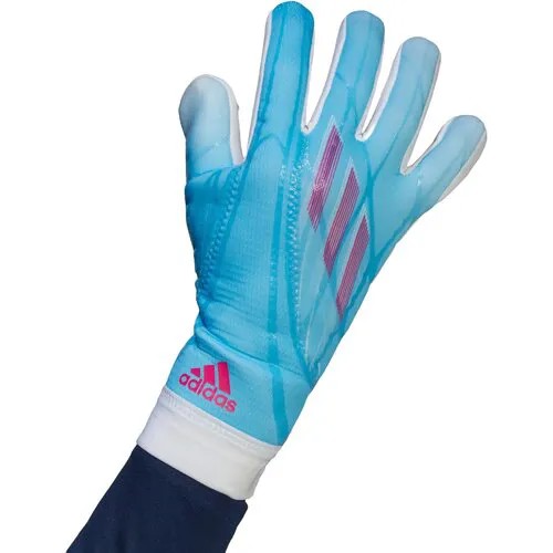 Вратарские перчатки adidas, размер 10, голубой, белый