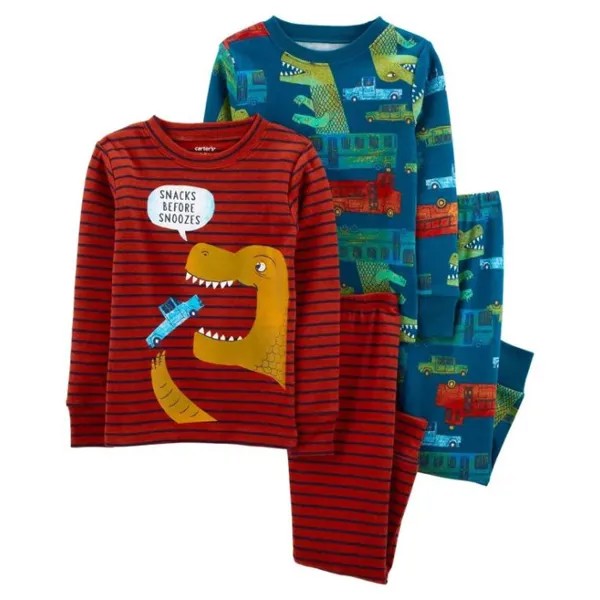 Carter's Пижама для мальчика с динозаврами (4 предмета) 2M677610
