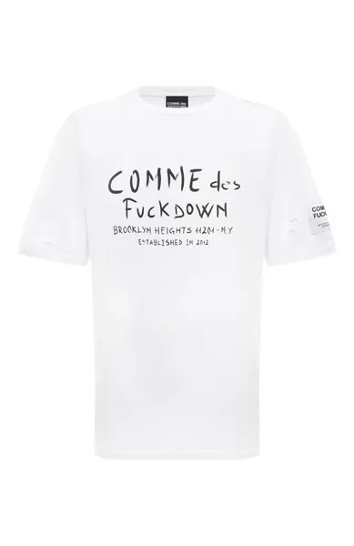 Хлопковая футболка Comme des Fuckdown