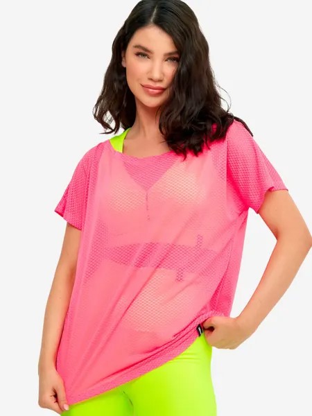 Футболка EUPHORIA Mesh All Over Neon Pink, Розовый