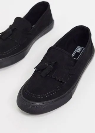 Черные кеды из искусственной кожи с кисточками ASOS DESIGN-Черный цвет