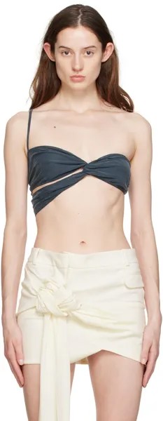 Темно-синяя майка Le Bandeau Espelho Jacquemus