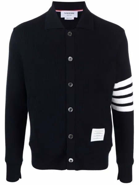 Thom Browne кашемировый кардиган с полосками 4-Bar, синий