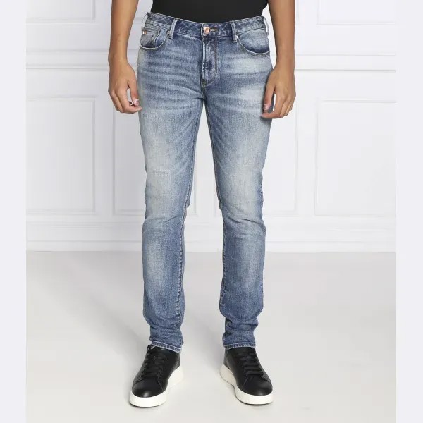 Джинсы узкого кроя j06 Emporio Armani, синий