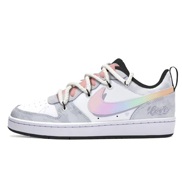Кроссовки Nike Court Borough Skateboarding Shoes Women's Low-top Grey/white, серый/белый