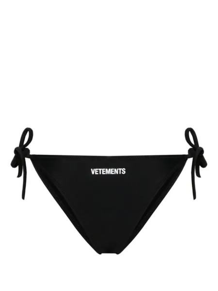 VETEMENTS плавки бикини с логотипом, черный