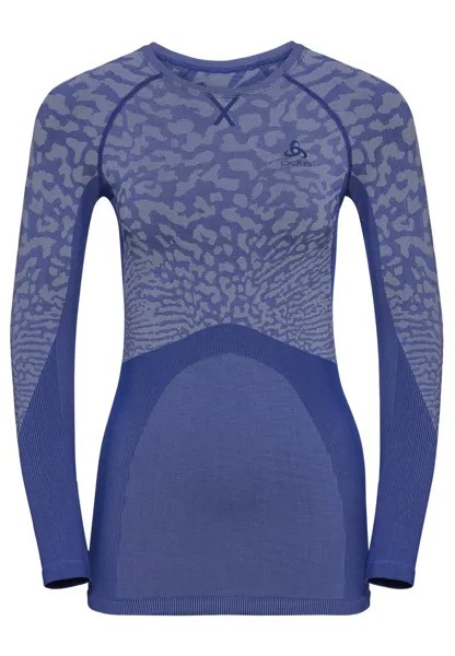 Спортивная футболка CREW NECK COMB ODLO, цвет clematis blue - tradewinds - clematis blue