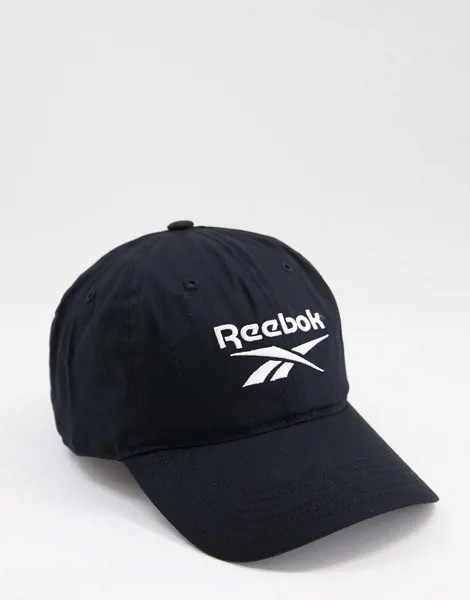 Черная кепка с логотипом Reebok-Черный