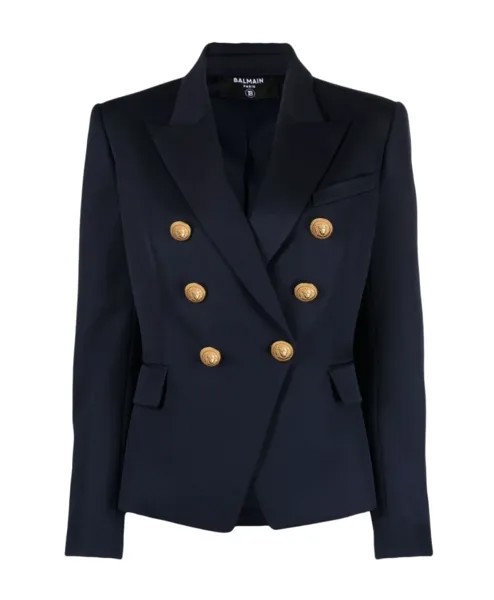 Шерстяная куртка Balmain, синий