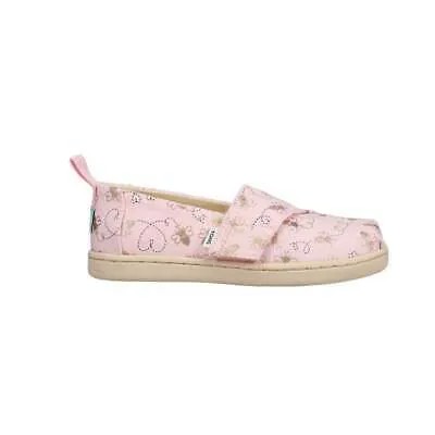 TOMS Alpargata Bee Mine Розовые повседневные слипоны для девочек на плоской подошве 10017782T