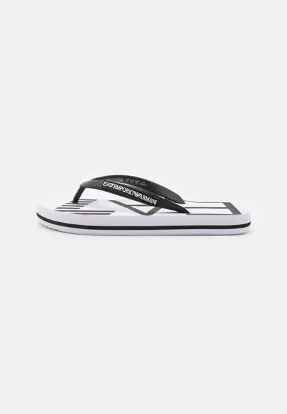 Шлепанцы WATER SPORTS OVERSIZE LOGO UNISEX EA7 Emporio Armani, белый/черный