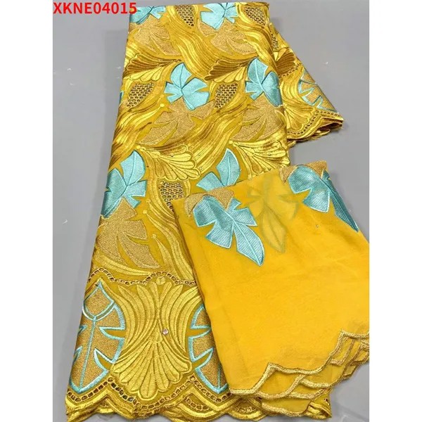 Изысканная африканская модная одежда швейцарская кружевная ткань материал нигерийская вышивка хлопок для женщин вечернее платье XKNE04015