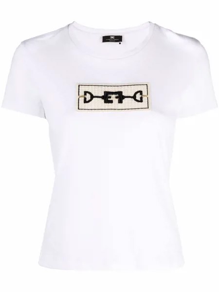 Elisabetta Franchi logo-patch T-shirt