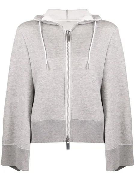 Sacai wide-sleeve zip-up hoodie