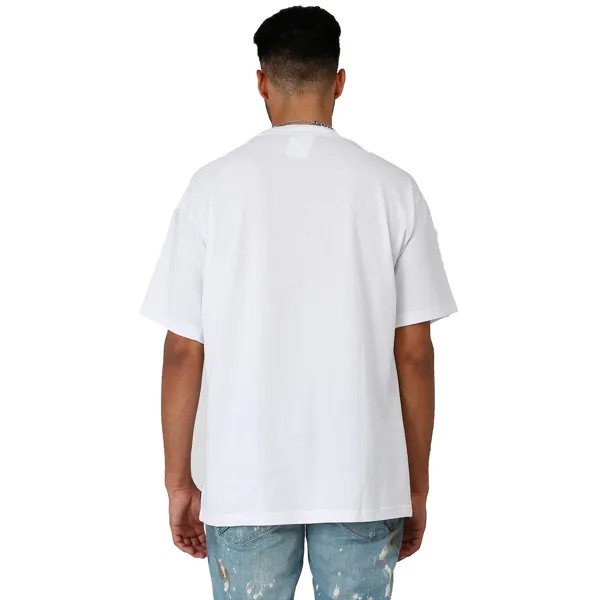 Мужская непринужденная хлопковая футболка с круглым вырезом Blanco Label с аппликацией и принтом