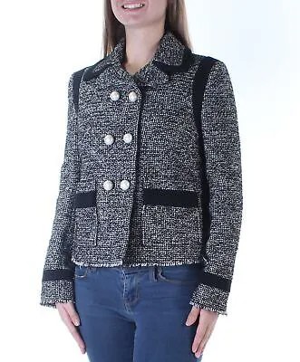 PHILOSOPHY Женская черная зимняя куртка на пуговицах с воротником из бисера, пальто S