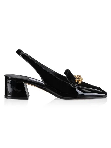 Лакированные туфли Diamond Tilda 45MM с ремешком на пятке Jimmy Choo, черный