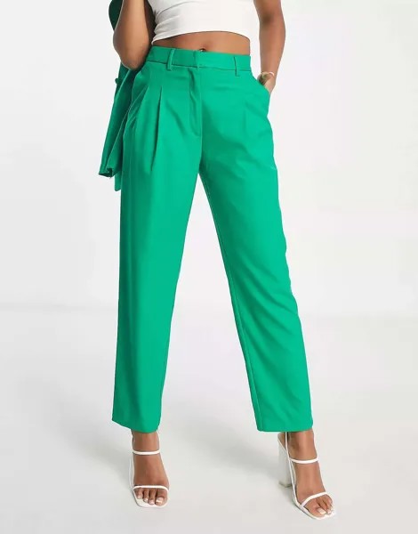Зеленые комбинированные брюки Monki