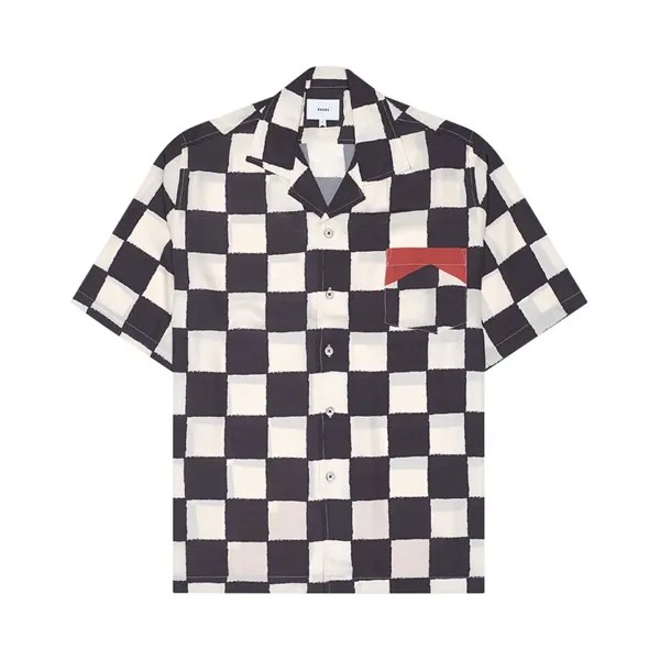 Рубашка Rhude Checkered 'Ivory/Black/Red', белый