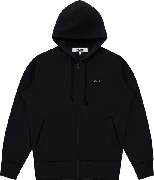 Худи Comme des Garçons PLAY Zip Up Hoodie 'Black', черный