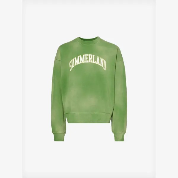 Толстовка из хлопкового джерси с декором summerland Nahmias, цвет vintage seaweed