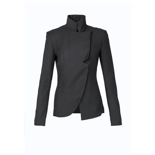 Пиджак Malloni, средней длины, силуэт прилегающий, размер 42, черный