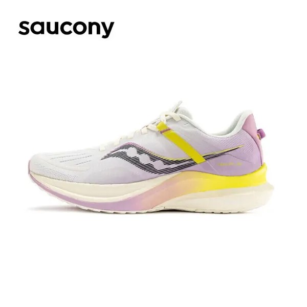 Кроссовки мужские Saucony Tempus для бега со стабильной поддержкой и амортизацией, кремовый/розовый