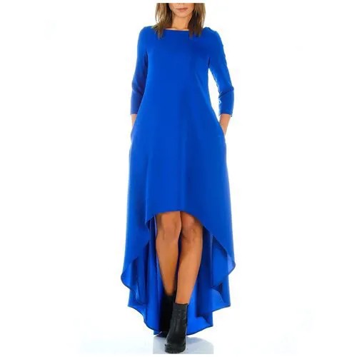Коктейльные платья BGT Коктейльное платье спереди короткое сзади длинное синее. Разм.42, синий