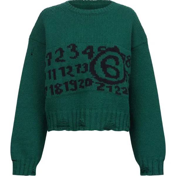 Свитер женский зеленый Mm6 Maison Margiela