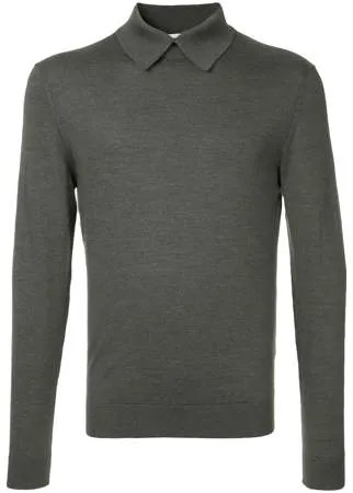 Cerruti 1881 long-sleeve fitted polo top